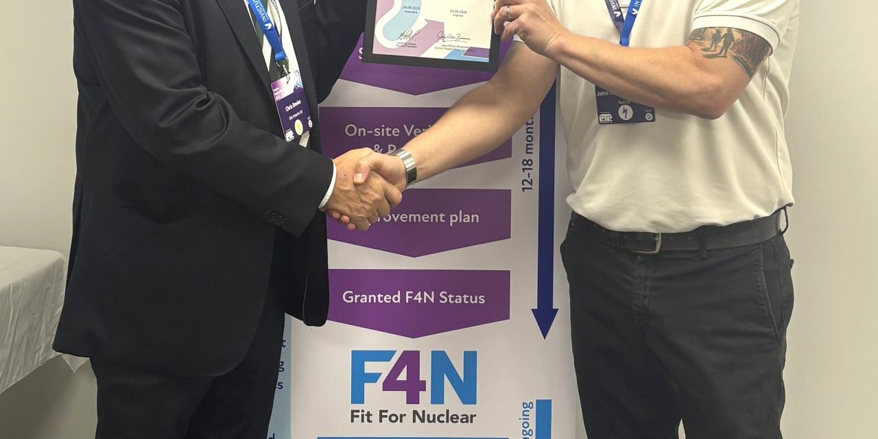 Fit For Nuclear: Ellis Patents joins elite group of UK manufacturers recognised for excellence