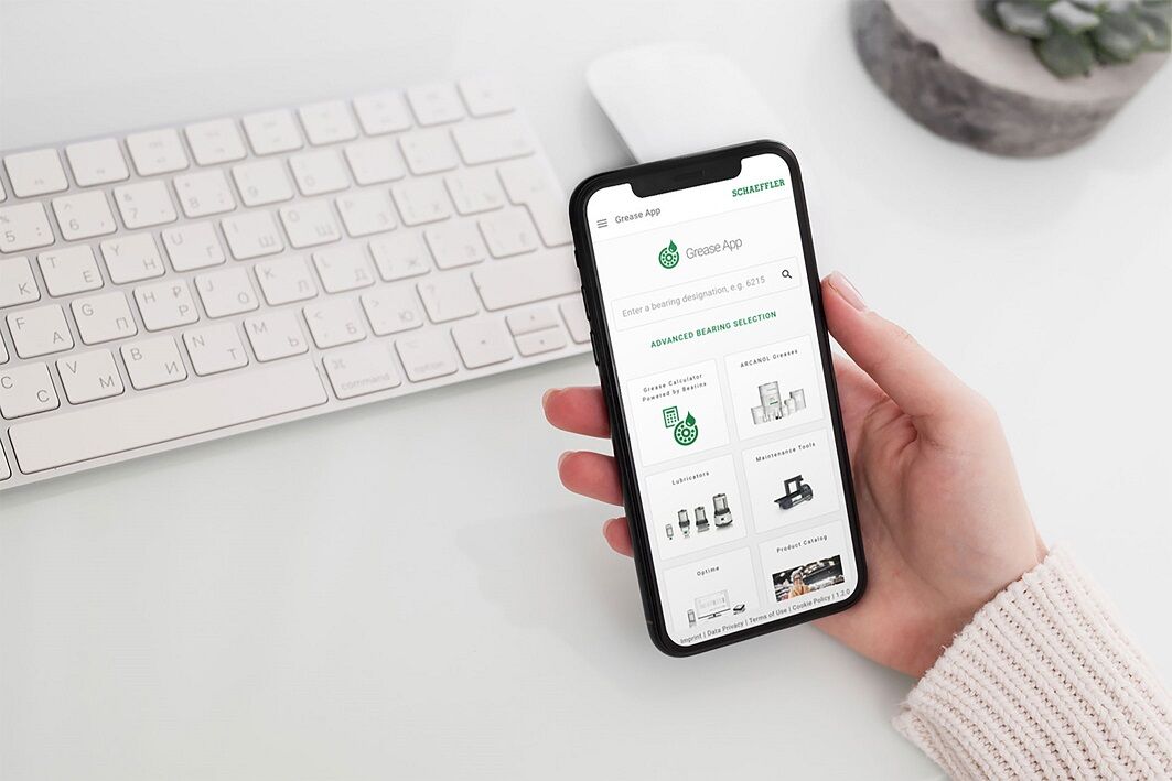Schaeffler Grease App: More efficient and sustainable rolling bearing lubrication