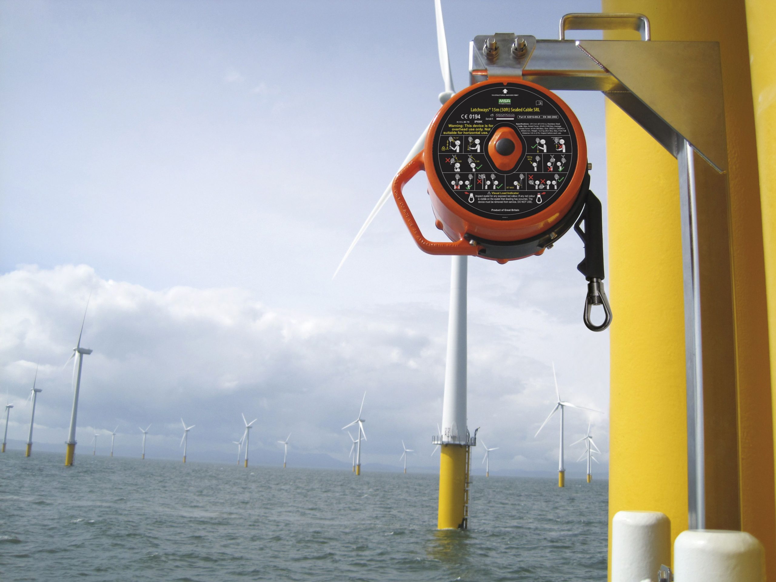 Working at height with wind energy