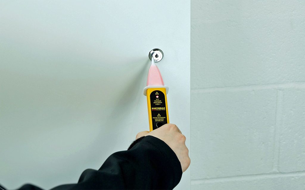 STOP. No Check. No Contact! A safety reminder from Martindale Electric 