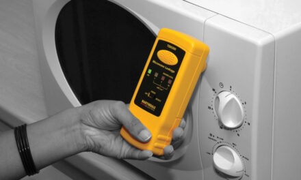 Microwave leakage testing in office and catering locations