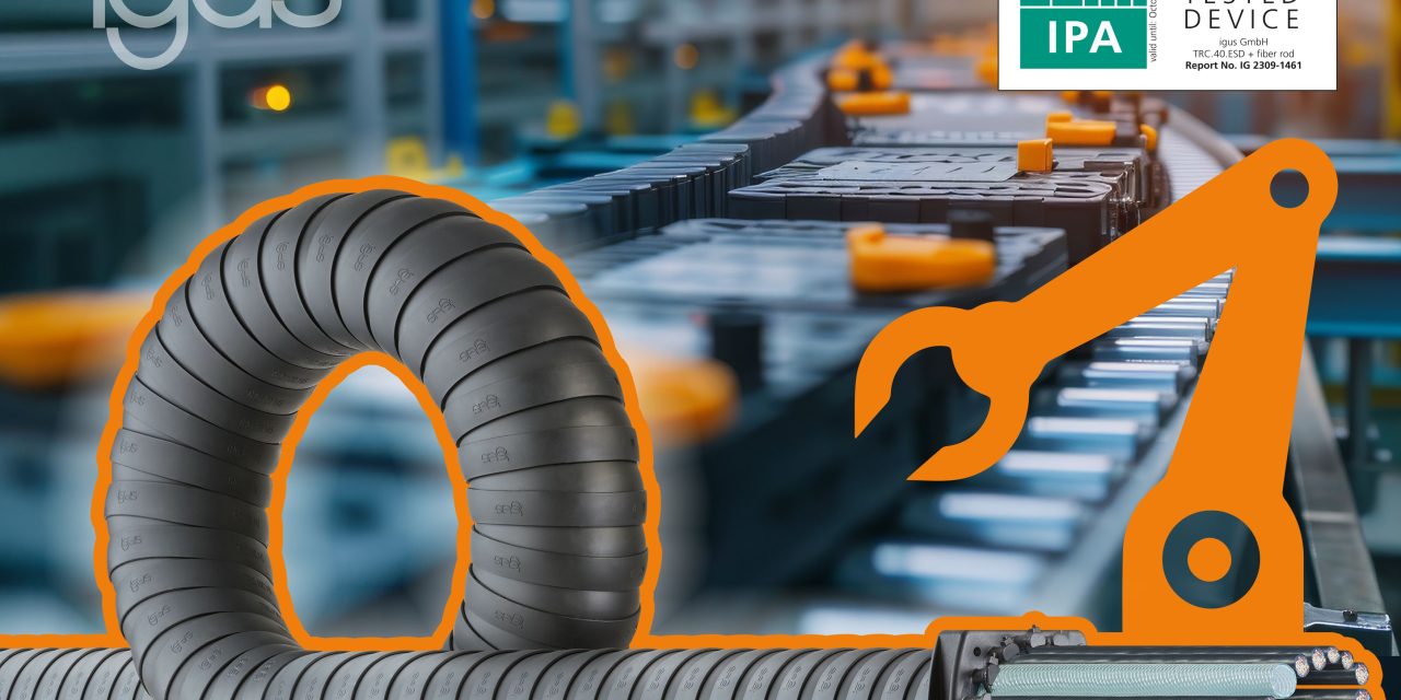 First certified robotic energy supply system for dry cleanrooms, from igus