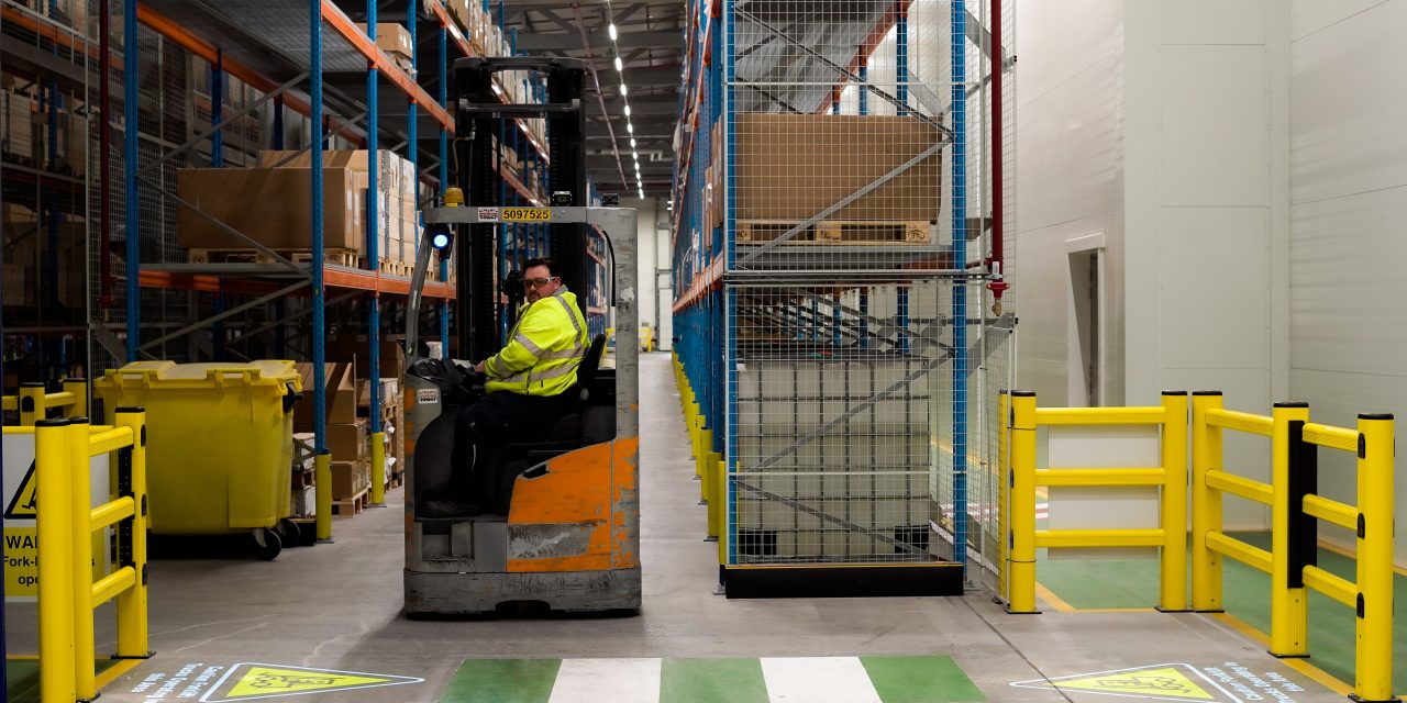 Projected safety signage ‘safer, more durable option’ for forklifts in busy facilities
