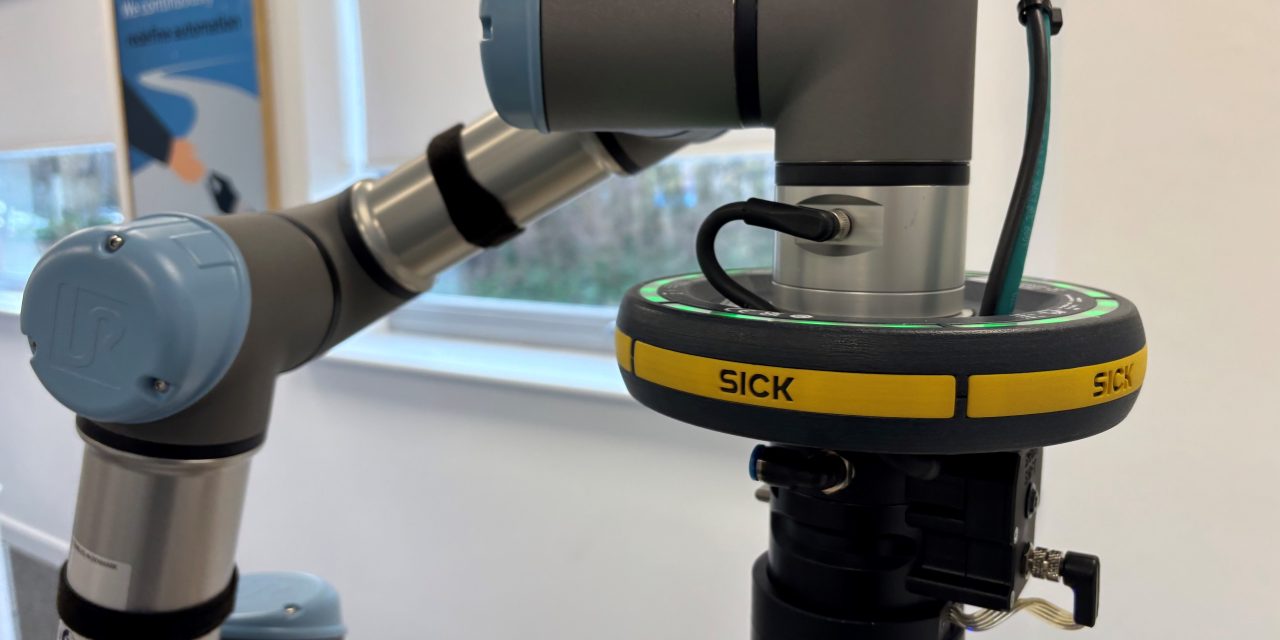SICK’s End-of-Arm-Safeguard (EOAS) for Universal Robots excites distributors with possibilities for human-robot collaboration