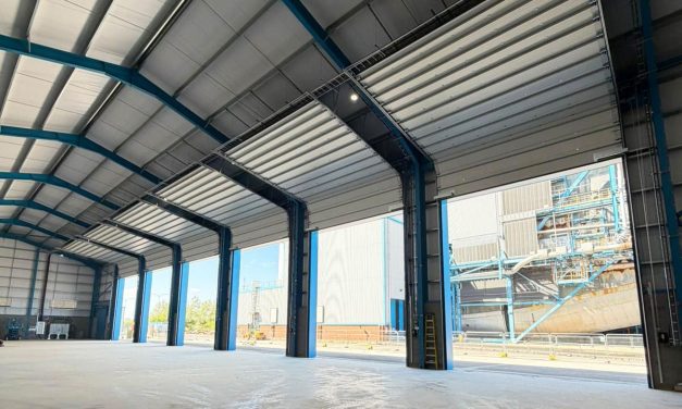 Sectional doors installation for South Humber Bank Power Station