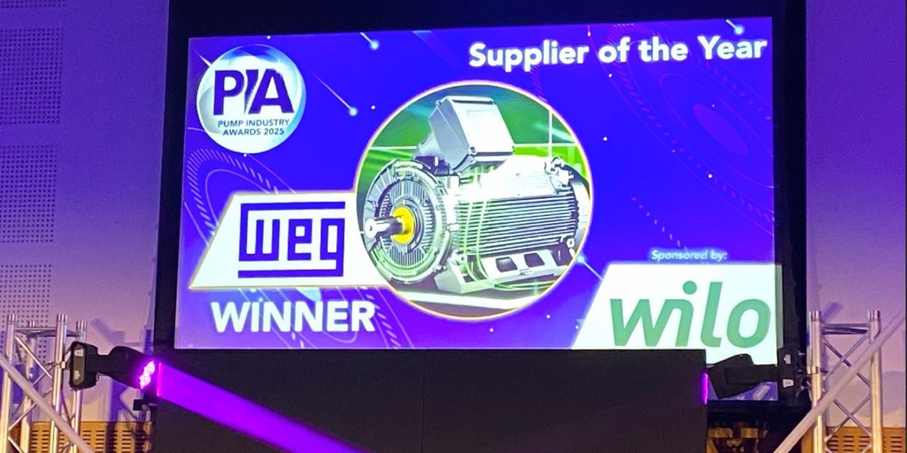 WEG wins Supplier of the Year at Pump Industry Awards