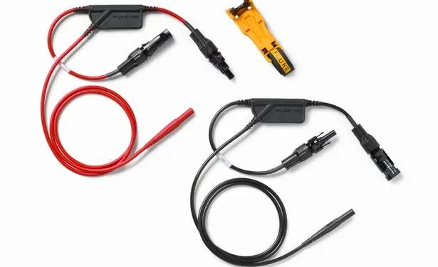 New Fluke TLPV2 Solar Test Lead Set eliminates risky live-box voltage measurements in operating PV systems