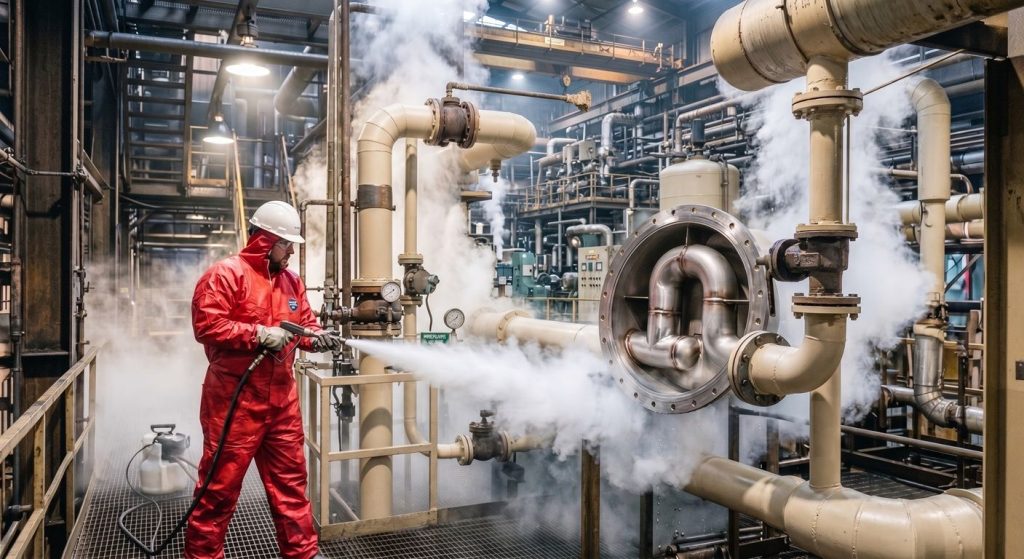 Replacing hazardous nitrogen blanketing with waterborne VpCI fogging for equipment preservation